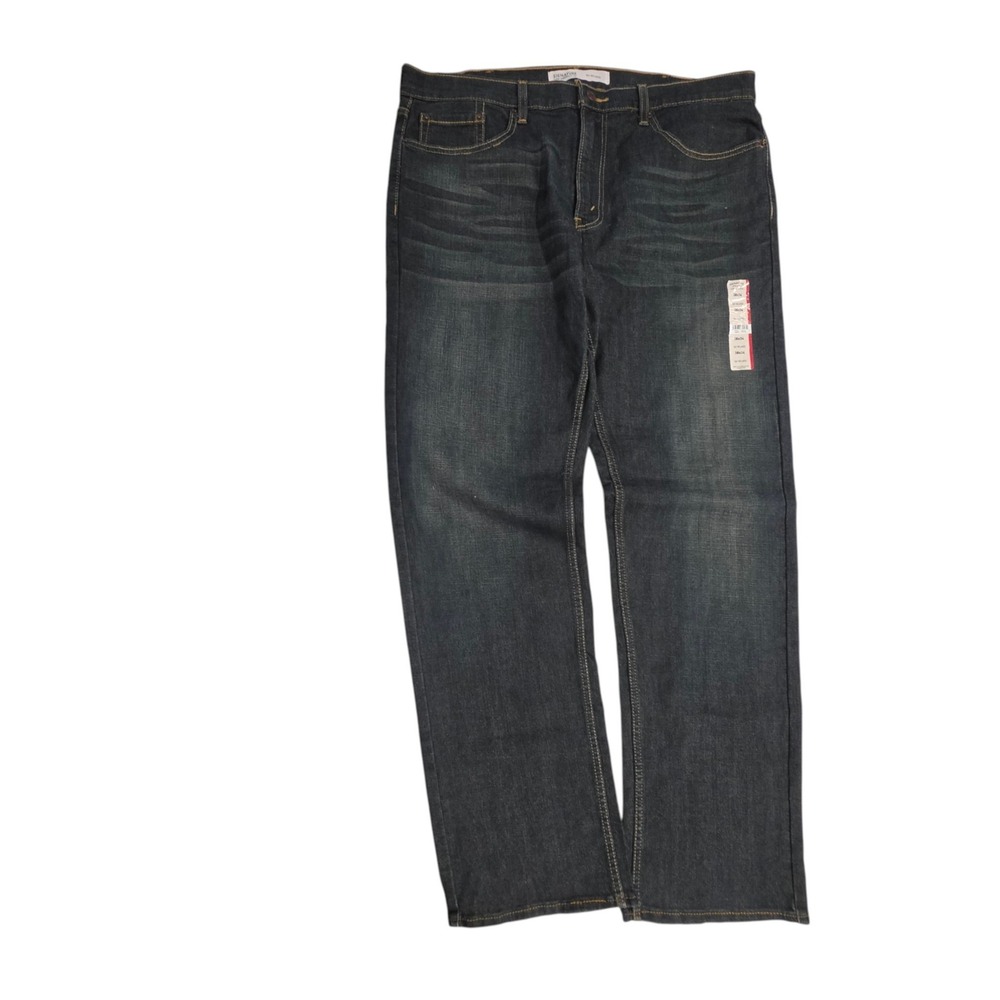 Signature by Levi Strauss Mens S61 Relaxed Fit Jeans Dark Wash 38x34